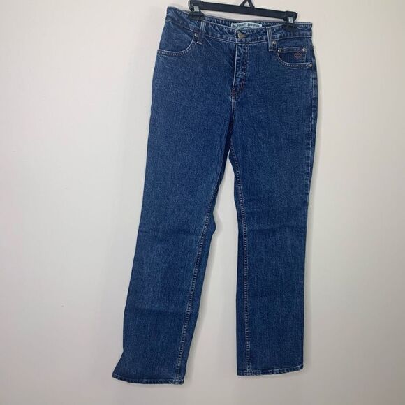 Harley Davidson Size 10 Long Denim Jeans (k1) - Picture 10 of 10